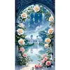 (40*70cm)Flower Castle - Full Round Drill Diamond Painting