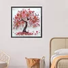 Arbre de vie en papier piquant-peinture spéciale partielle au diamant-30 * 30cm