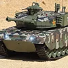 Giant Remote Control Tank: 1:18 Scale Realistic Alloy Model with Metal Tracks, Smoke and Launch Effects, Rechargeable Military Vehicle