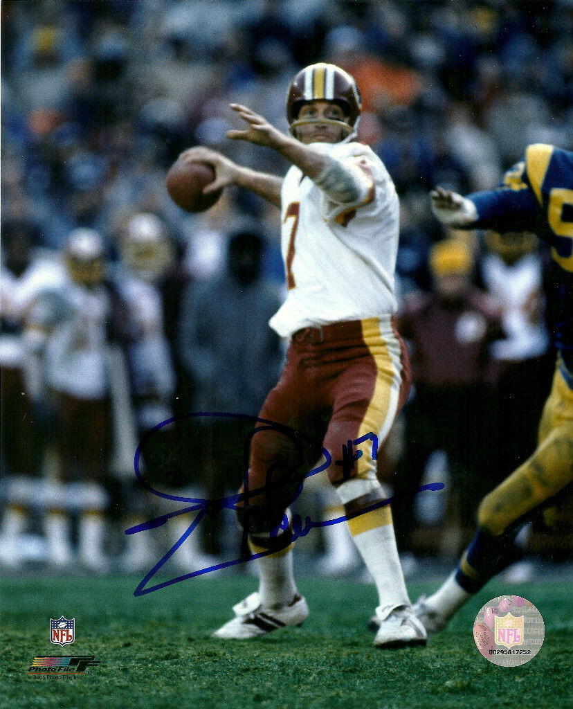 NOTRE DAME JOE THEISMANN HAND SIGNED WASHINGTON REDSKINS 8X10 Photo Poster painting W/COA