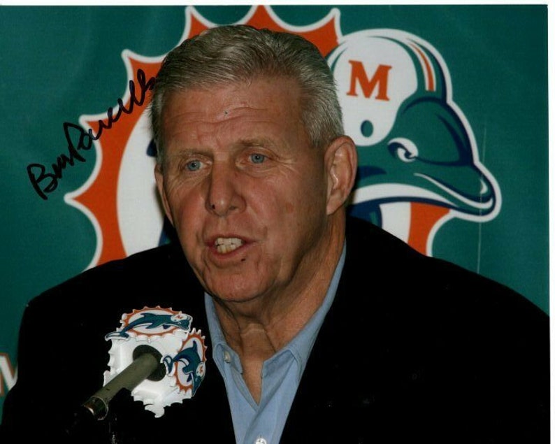 Bill parcells signed autographed nfl miami dolphins 8x10 Photo Poster painting