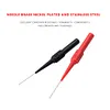10pcs Insulation Piercing Needle Sensitive Multimeter Test Probe for Banana Plug