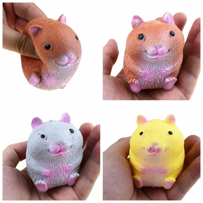 Novelty Tpr Plastic Squeeze Pumpkin Light Hairy Ball Halloween Toys