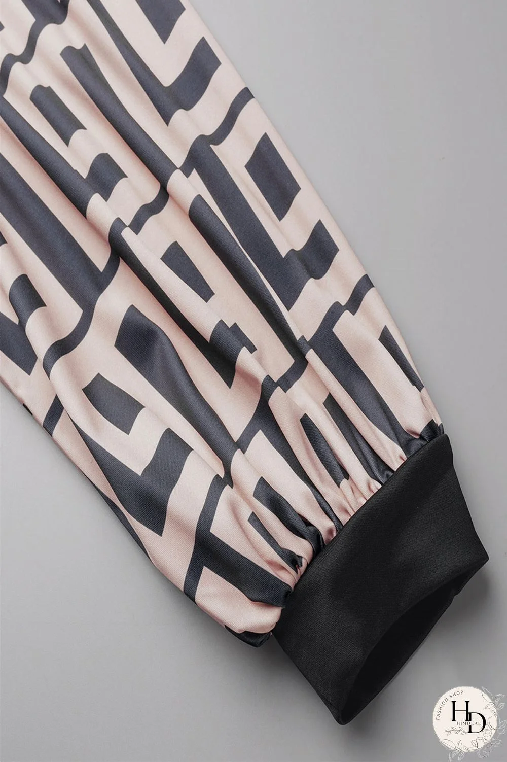 Burgundy Sexy Casual Print Patchwork Contrast O Neck Long Sleeve Two Pieces