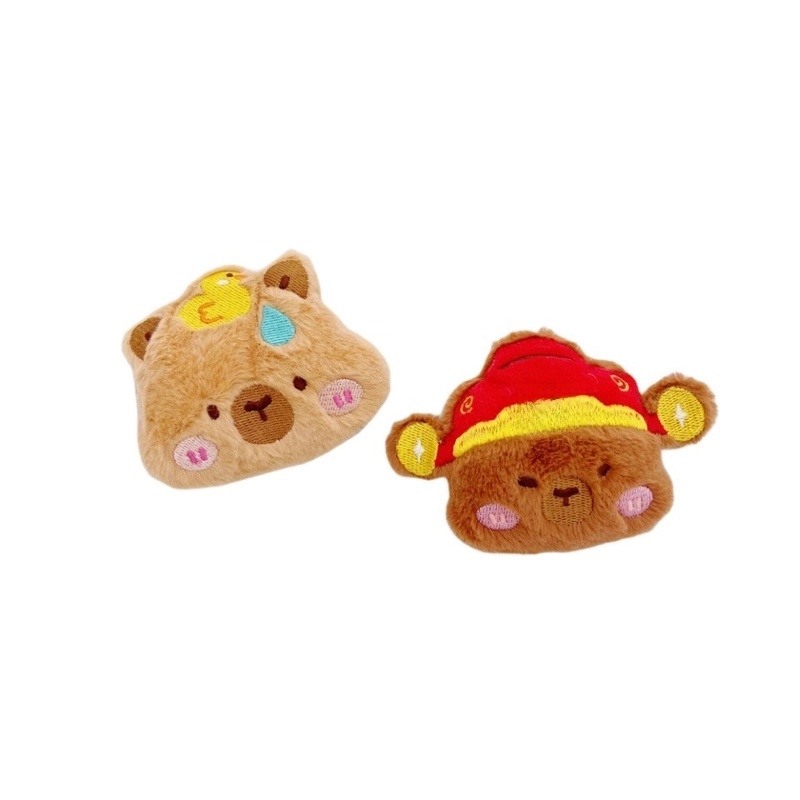 Cartoon Plush Kapi Little Guinea Pig Doll Doll Bead Chain Hanging Decoration Student Schoolbag Decorative Keychain Pendant