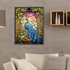Diamond Painting-DIY Full Round Drill Stained Glass Peacock