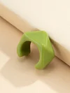 Original Acylic Solid Color Geometric Rings Accessories