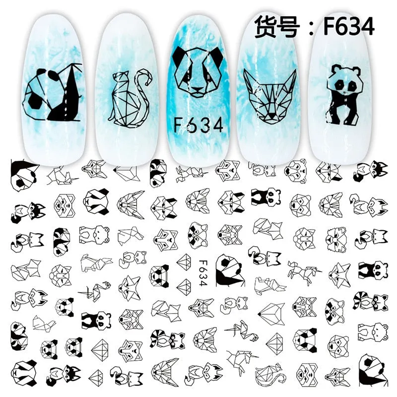 Sexy Lady Design 3D Nail Sticker English Letter Face Pattern Trasnfer Sliders DIY Nail Art Decoration For Maincuring Nail Decal-Nail Inspo