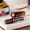 Brown transparent sand brown large-capacity piston inking pen for business office writing and calligraphy practice