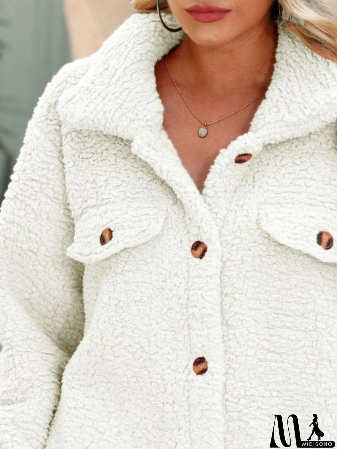 MidiSono - Button Down Collared Coat