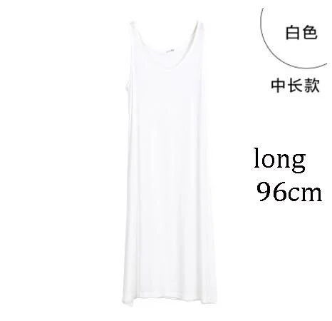 2020 Women's fashion Modal Dress Spaghetti Vest 82 to 110cm Long Under dress Spring and summer Ladies Casual Dresses