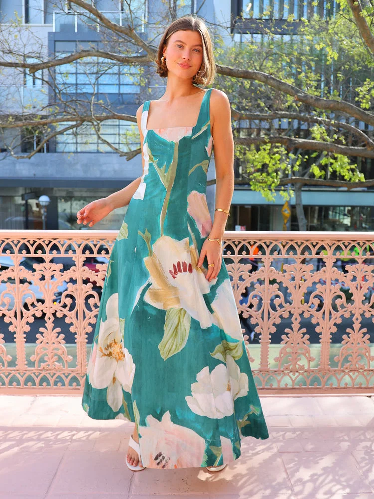 Jetset Dress In Green - Multi