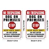 2pcs - No Trespassing Dog - Vintage Metal Signs(8*12Inch/12*16Inch) - Warning