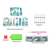 12pcs DIY Lighthouse, Seaside Sailboat Diamond painting bookmark