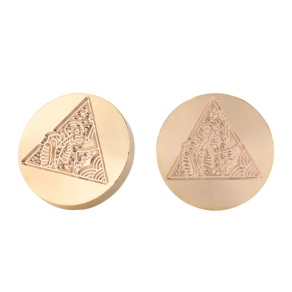 

30mm Skull Round Fire Lacquer Seal Wax Head - Wax Seal Stamp, 501 Original