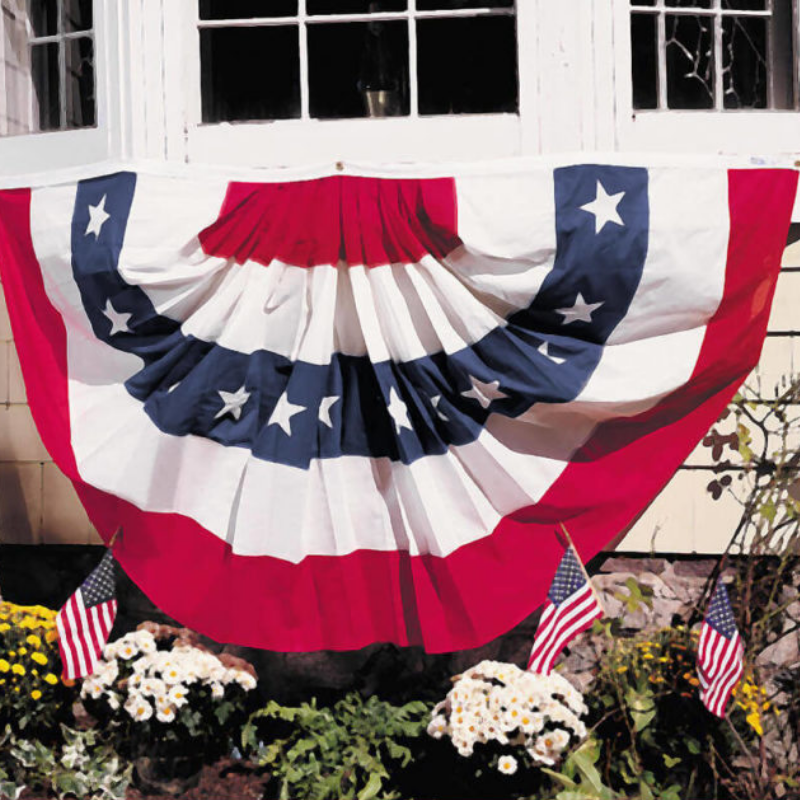 Independence Day Pleated Fan Flag Bunting 
