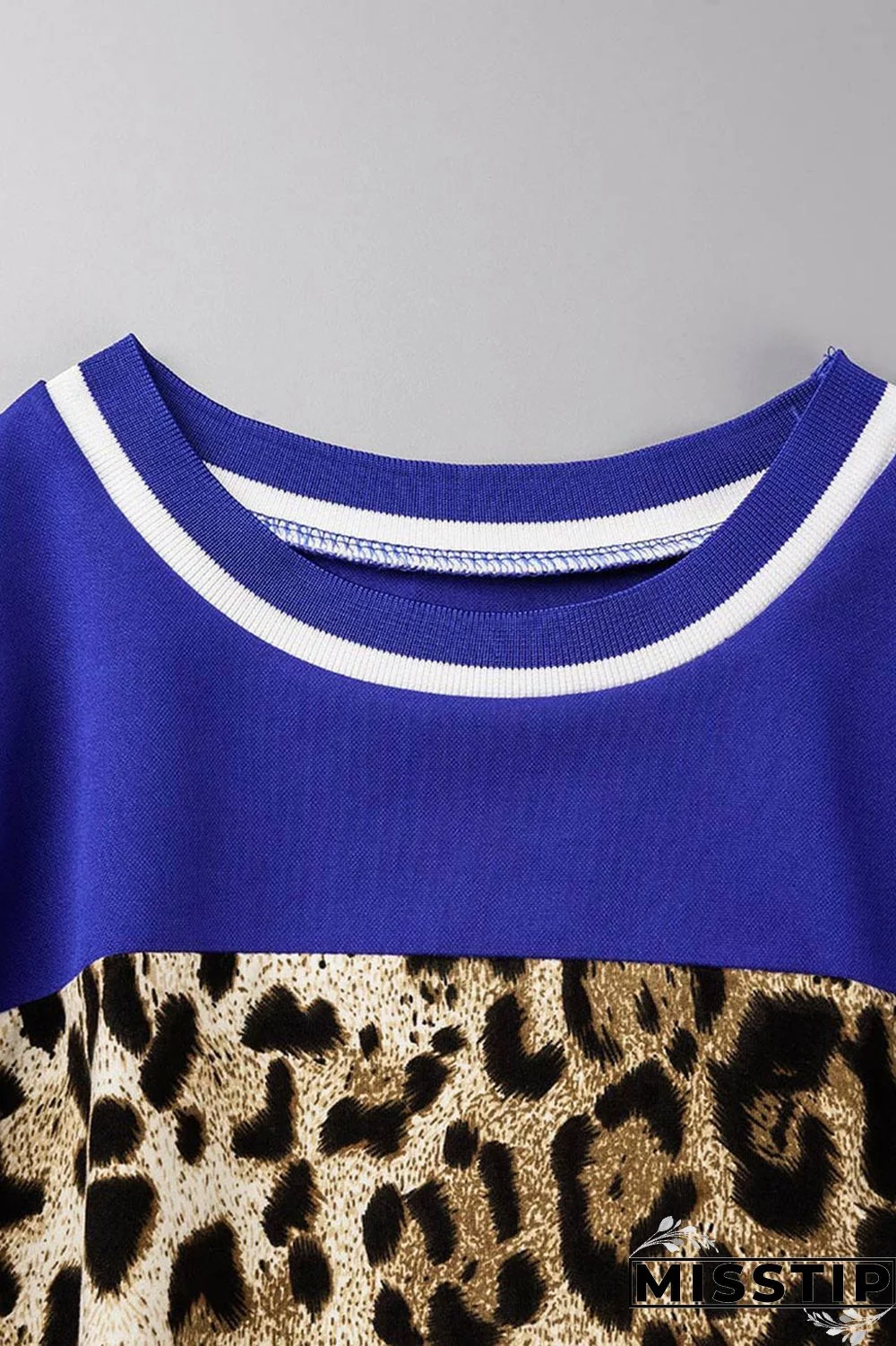 Blue Casual Print Patchwork O Neck Long Sleeve Two Pieces