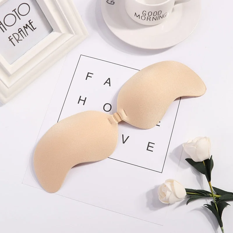 Sexy Sujetador Women's bra Invisible Push Up Bra Self-Adhesive Silicone Seamless Front Closure Sticky Backless Strapless Bra