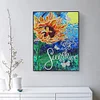 Diamond Painting DIY Kreuz Sonnenblume teilweise spezielle Form Bohrer (x060)