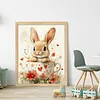 Rabbit Full Stamped Cross Stitch 11CT 3-Strand 40x50cm