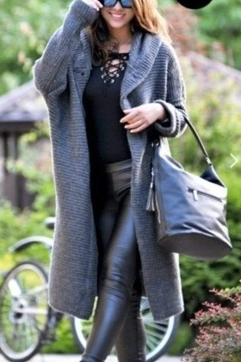 Fashion Cardigan Hooded Long Jacket