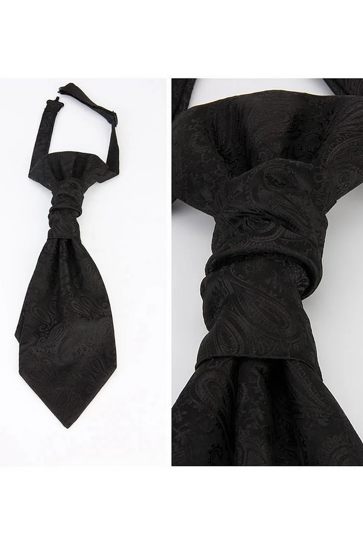 Men's Jacquard Floral Double-Layer Semi Formal Ties