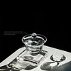 Heat-resistant crystal glass tea set, high-end tea bowls, tea ceremony utensils
