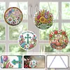 4Pcs Diamond Painting Flower Window Pendants Suncatcher Hanging Kits for Home Porch Farmhouse