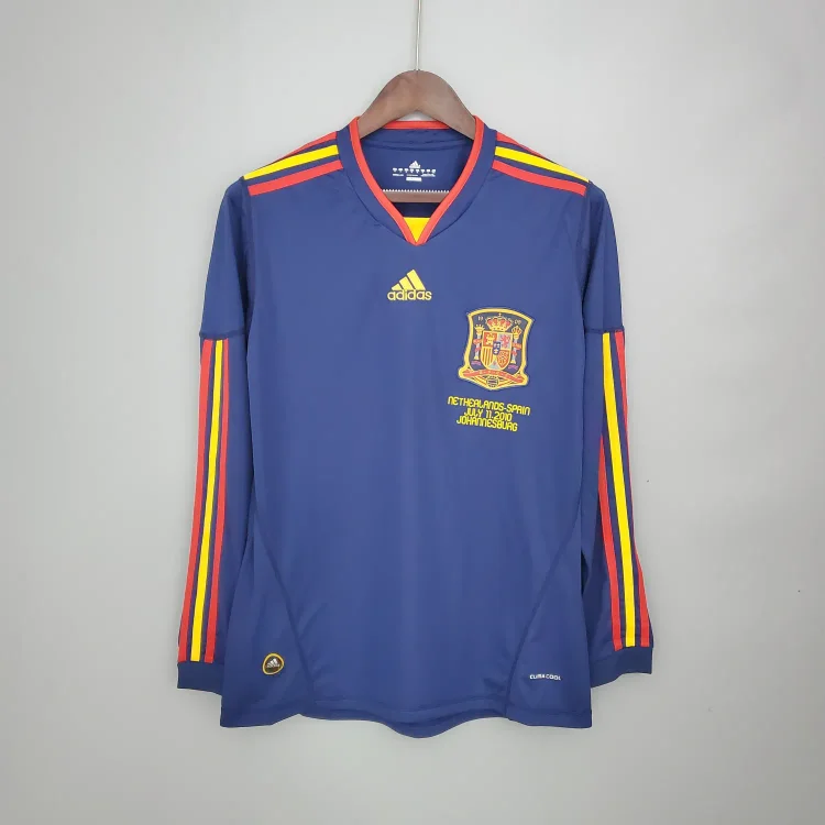 2010 Spain Away Long Sleeve Retro Jersey