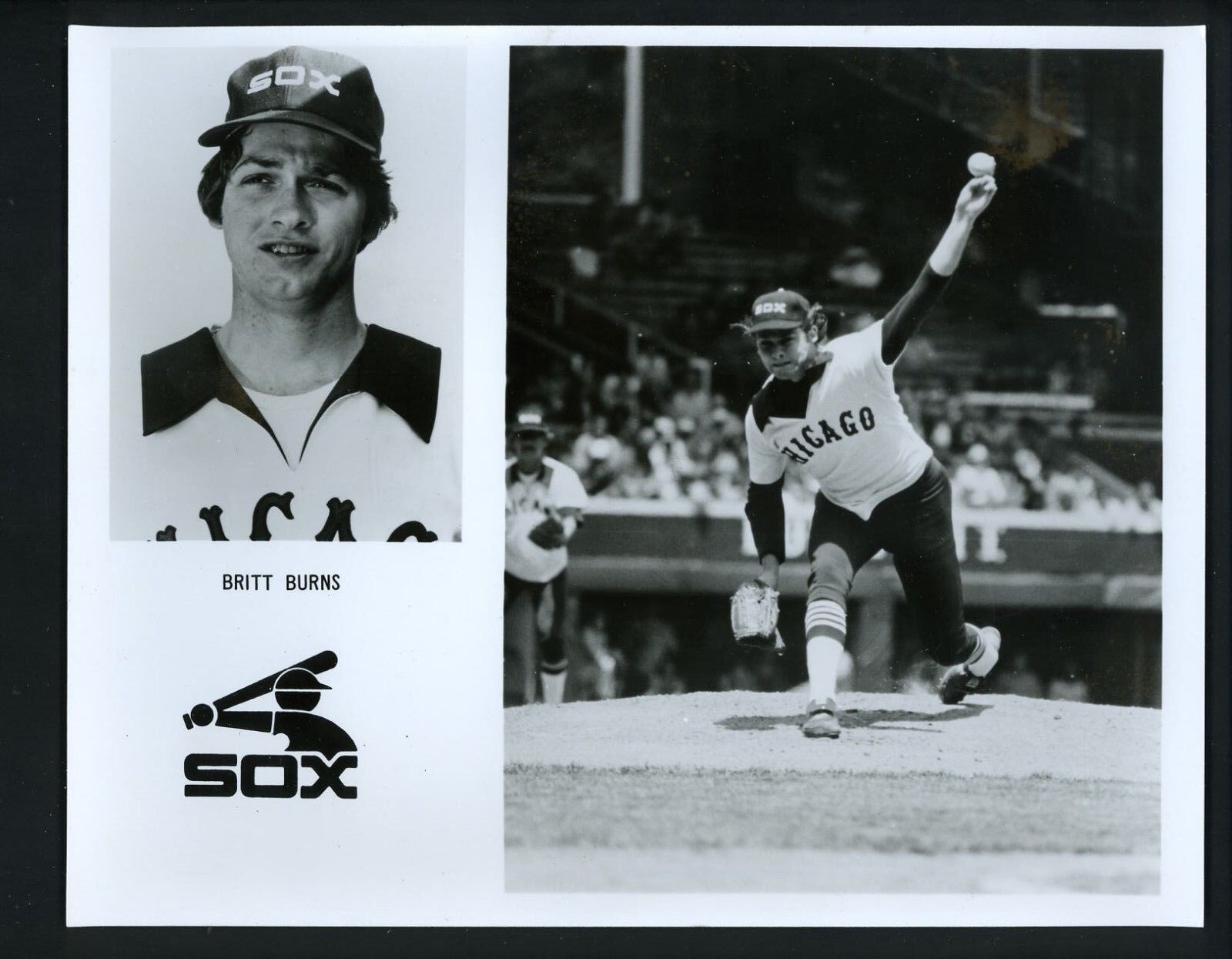 Britt Burns Chicago White Sox team issued 1980 Press Photo Poster painting