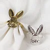 Easter Golden Silver Bunny Party Catering Napkin Ring