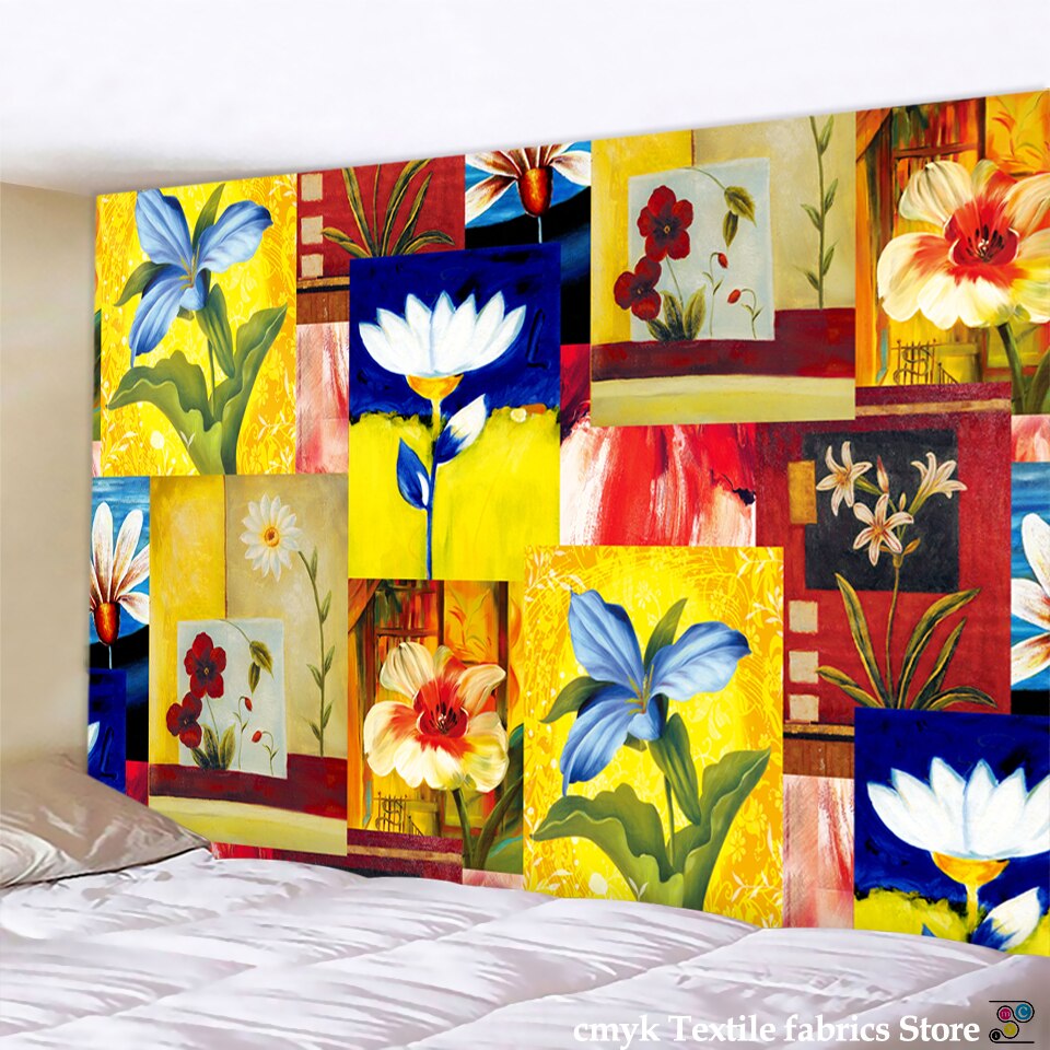 

Wall Tapestry - Flower Painting Botanical-150*130cm, 501 Original