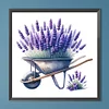 Lavendelwagen - runder Bohrer Diamantmalerei - 30*30cm