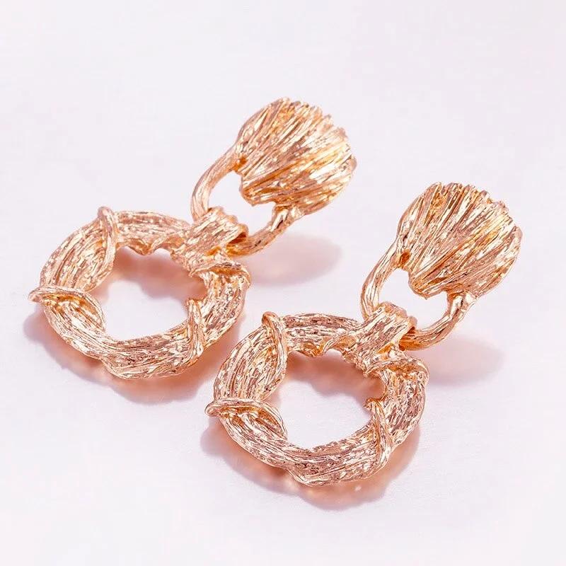 Silver Color Irregular Metal Round Drop Earrings | Oxredo Shop Ramadan Sale