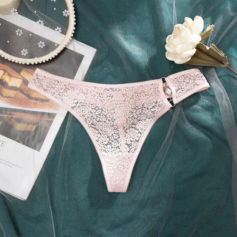 Meet'r Women Sexy Lingerie Ladies Hollow Out Panties Low-waist Temptation Lace Thong Female G-string  Breathable Soft Underwear