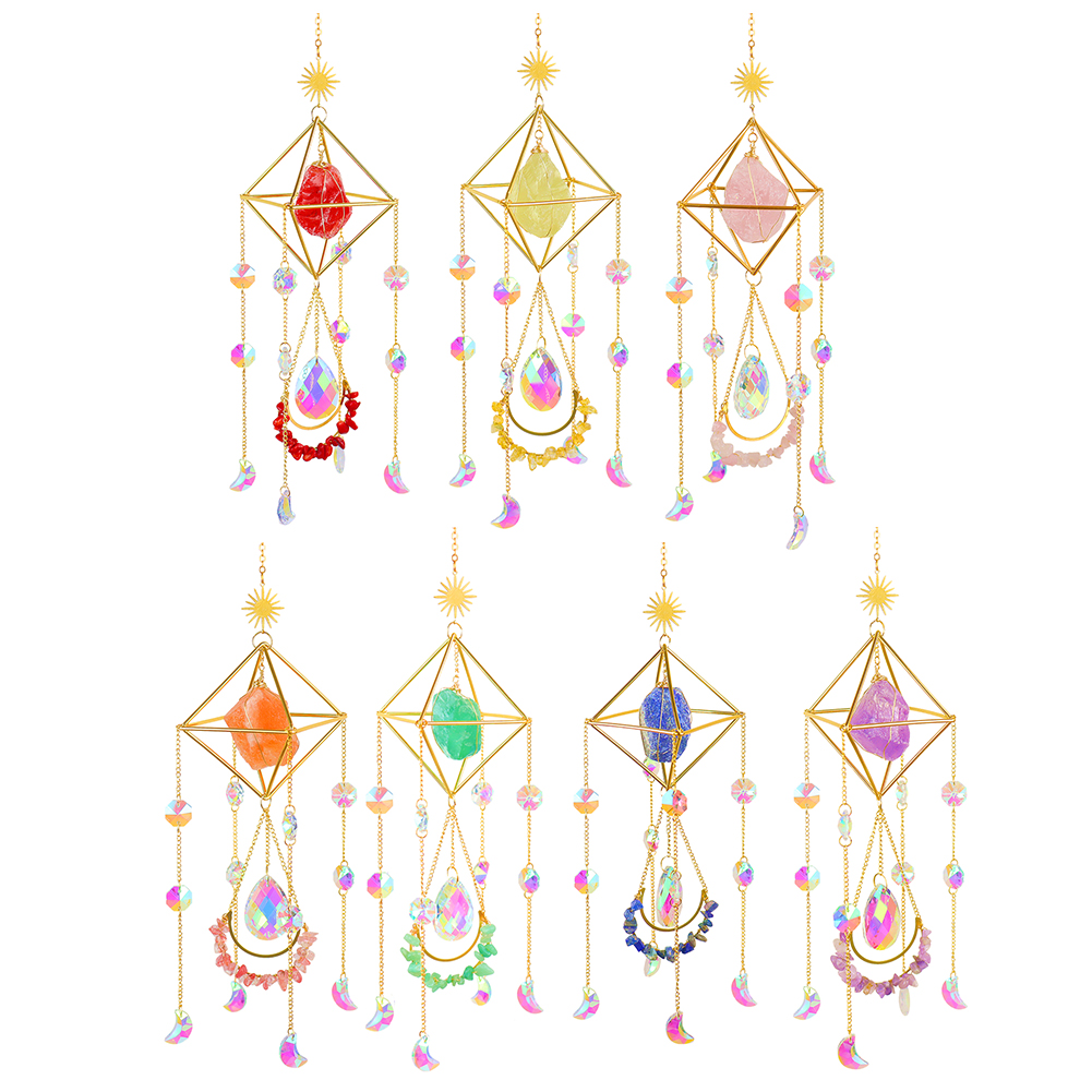 

K9 Crystal Light Catchers Wind Chime Sunlight Trapping Windchimes Jewelry, Purple, 501 Original