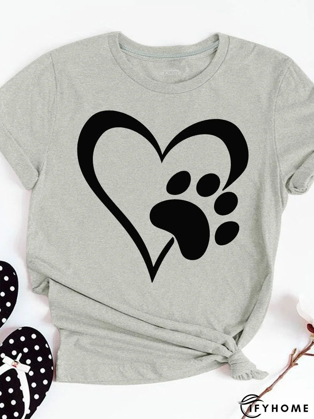 Short Sleeve Casual Crew Neck T-shirt | IFYHOME