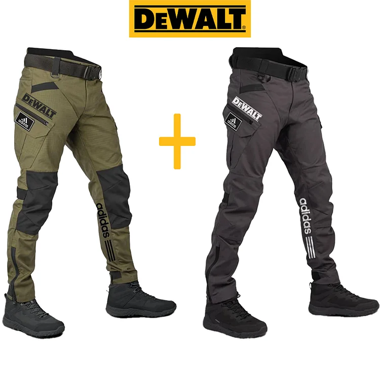 Mo&scaron;ke vodoodporne in vetrovno odporne hlače znamk adidas&reg; in DEWALT so idealne za aktivnosti na prostem in prosti čas.