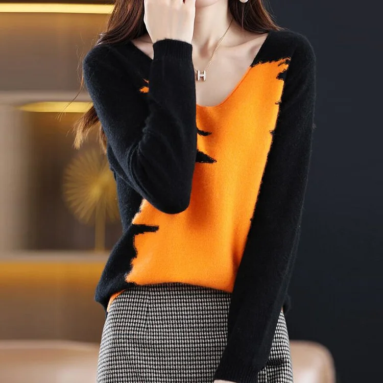 Knitted Shift Long Sleeve Sweater QueenFunky