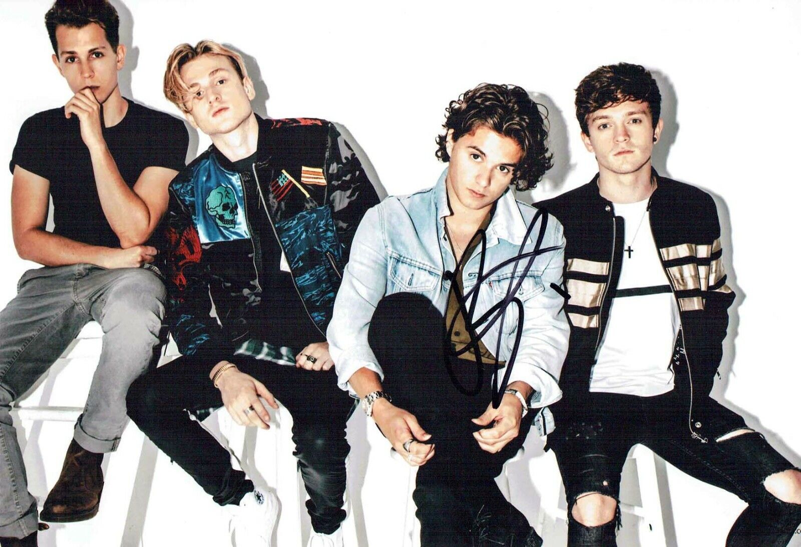 Bradley Brad SIMPSON The Vamps SIGNED Autograph 12x8 Photo Poster painting AFTAL COA