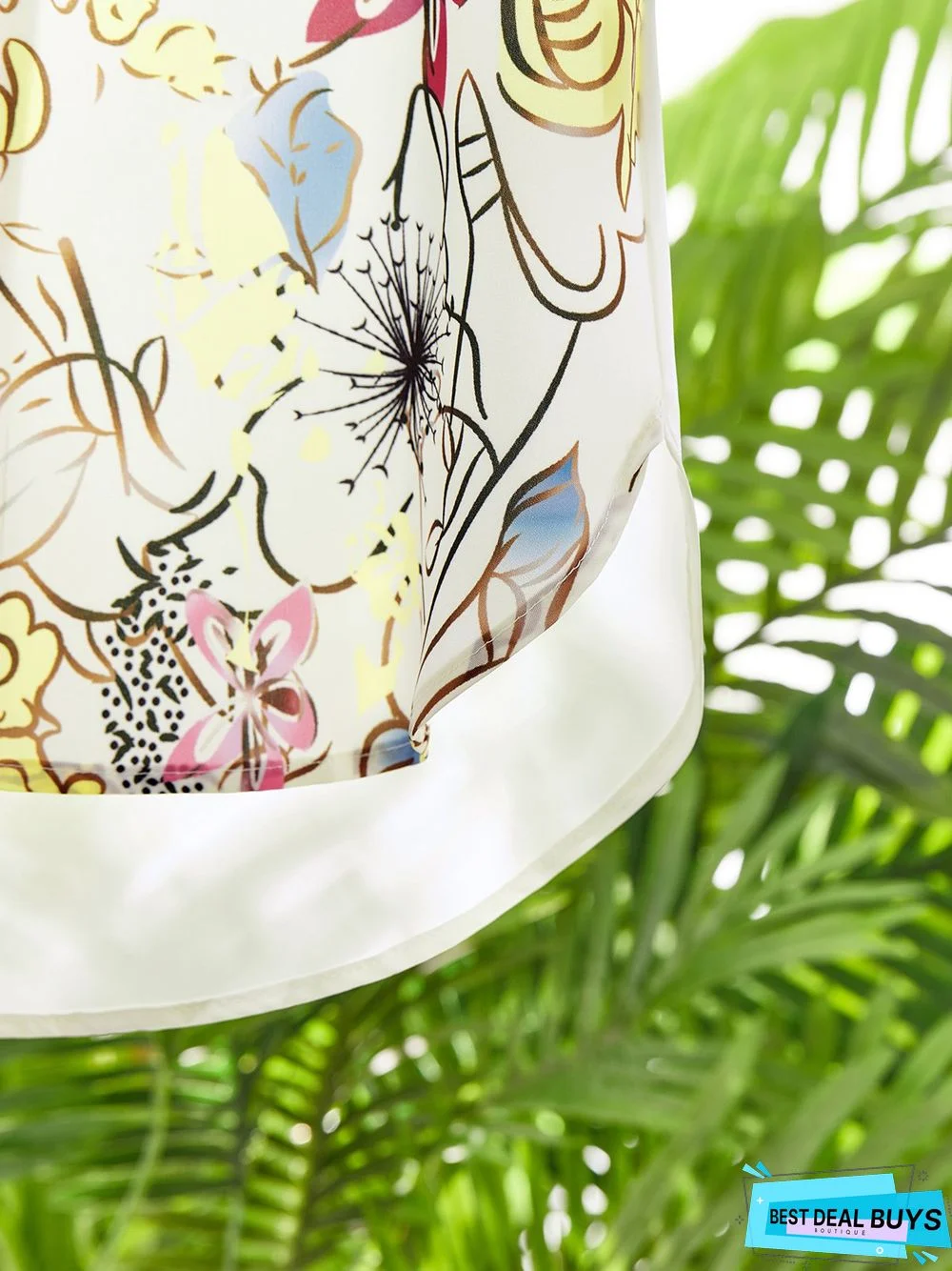 Loosen Casual Floral Short Sleeve Blouse