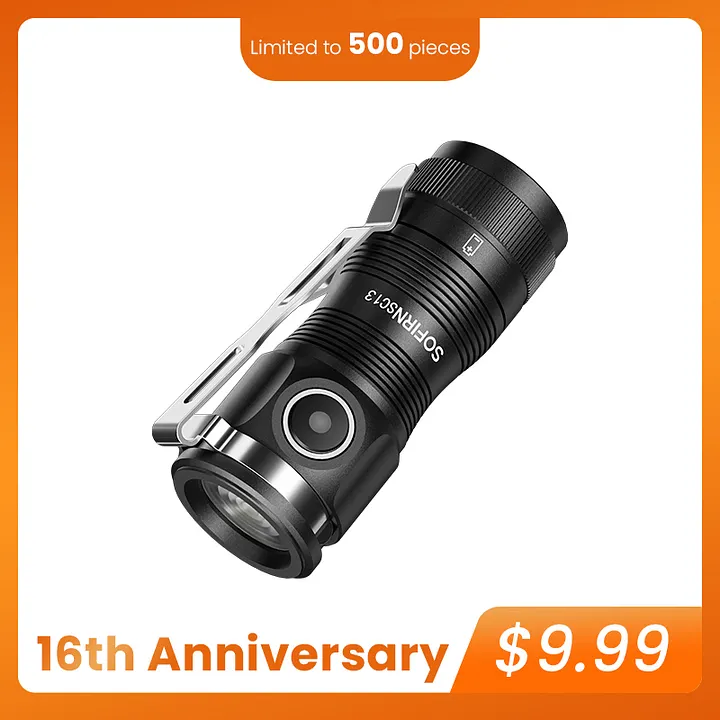 Mini Rechargeable EDC Flashlight | SOFIRN SC13 with Nichia 519A
