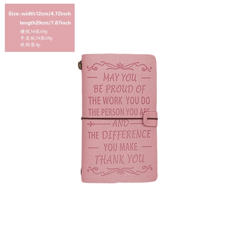 Creative Letter Imitation Leather Stationery Travel Journal Book Notebook