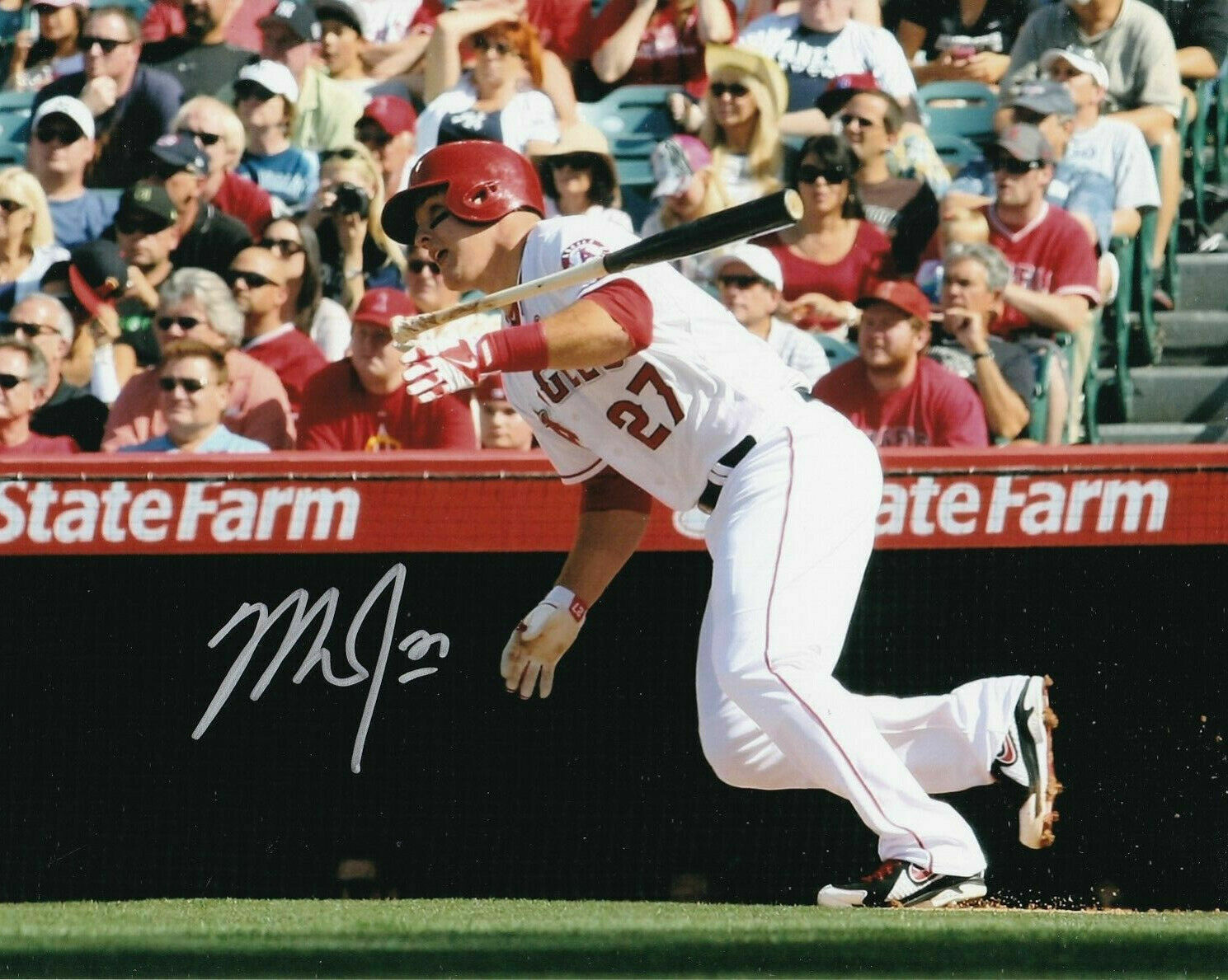 Mike Trout Autographed Signed 8x10 Photo Poster painting ( Angels ) REPRINT