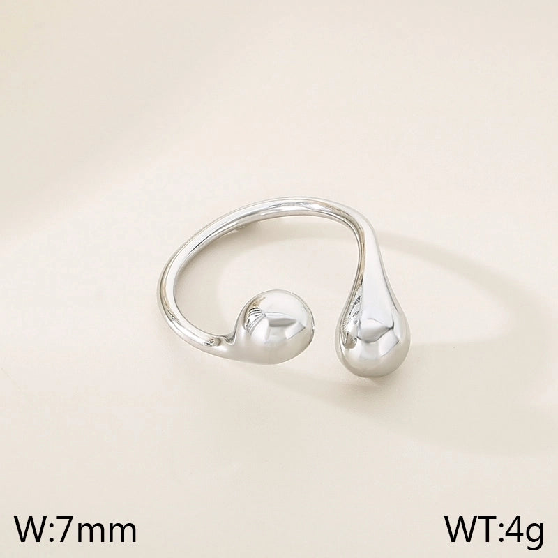 Vintage Style Geometric 304 Stainless Steel 18K Gold Plated Rings