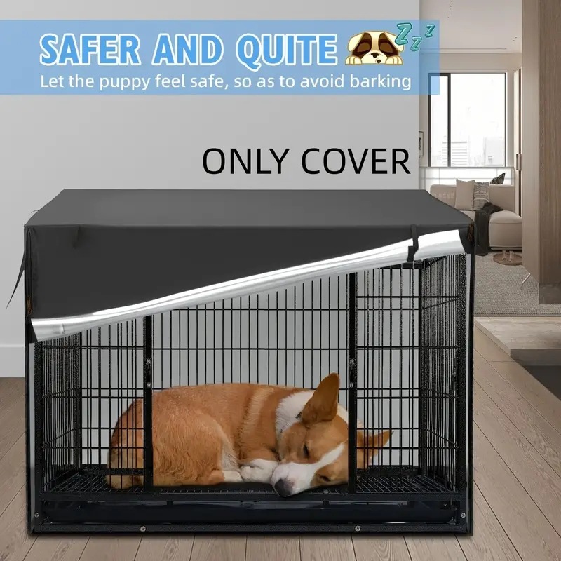 Premium All-Weather Oxford Pet Crate Cover - Waterproof & Windproof Protection for Dogs & Cats - Indoor/Outdoor In-Stock