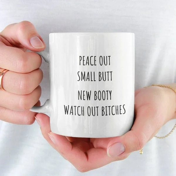 Pornhint Brazilian Butt Lift Mug, Bbl Surgery Gift Ideas, Funny Butt Mug, Butt Enlargement, Funny BBL Gifts, Big Booty, Buttock Enhancement