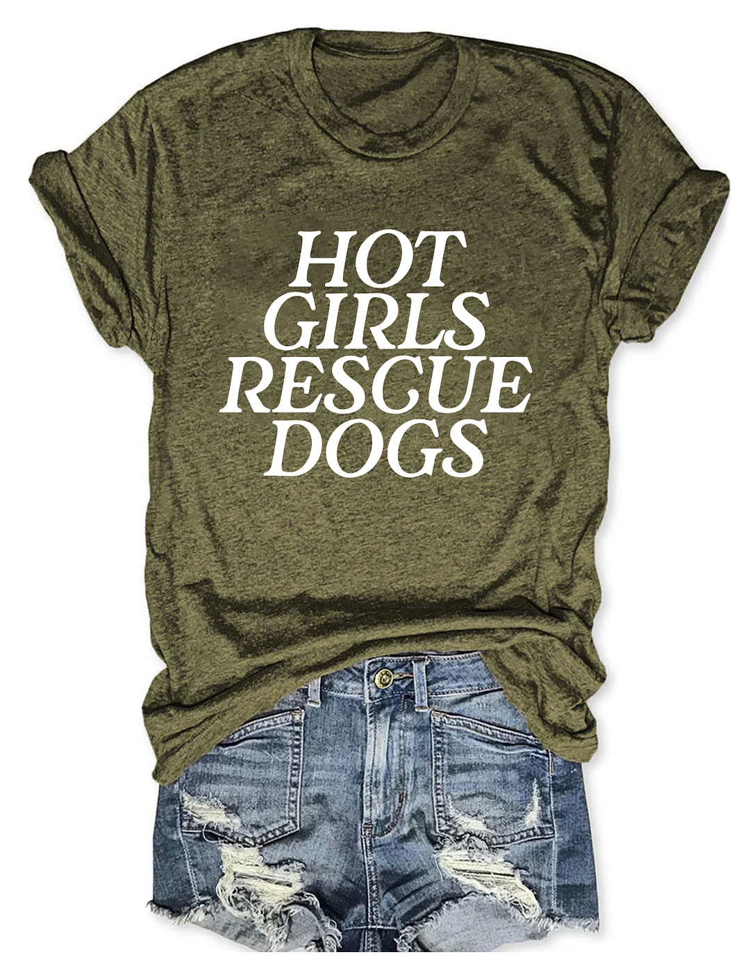 Hot Girls Rescue Dogs T-shirt