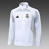2025/2026 Real Madrid White Gray Long Zipped Jacket Football Shirt 1:1 Thai Quality
