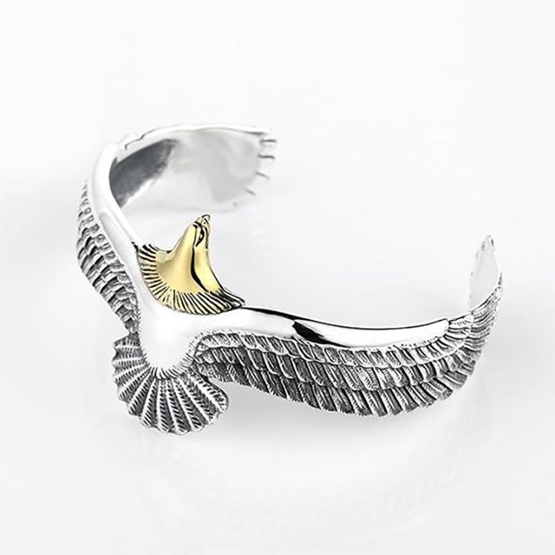 925 Sterling Silver Eagle Cuff Bracelet